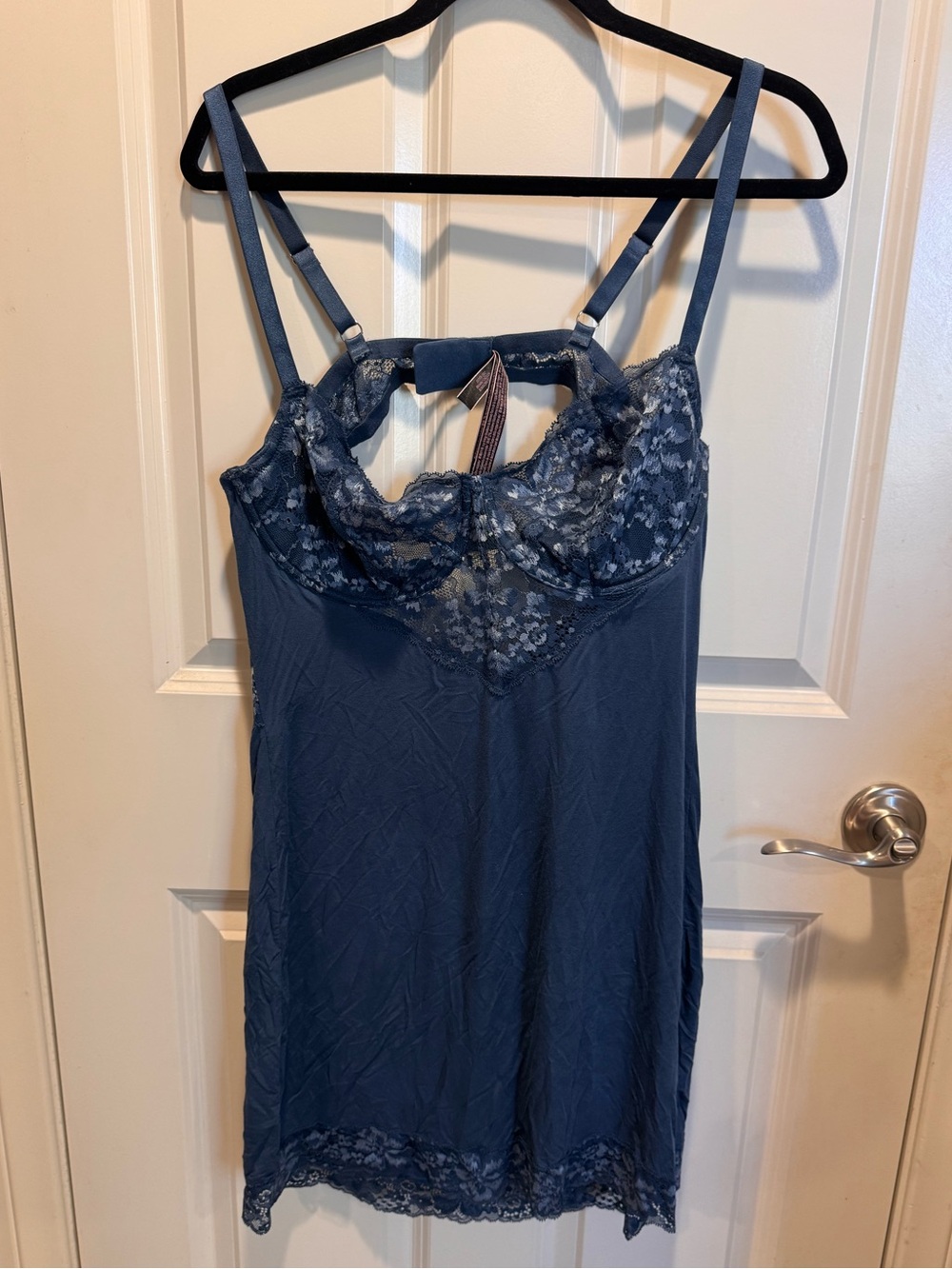 Victoria's Secret Blue Lace-Trim Chemise